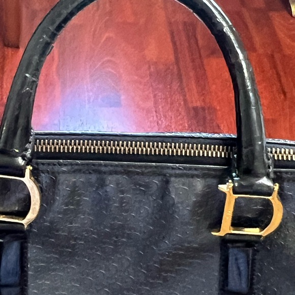 SOLD!!!! CHRISTIAN DIOR EMBOSSED LOGO BOSTON - HANDBAG - Picture 12 of 15